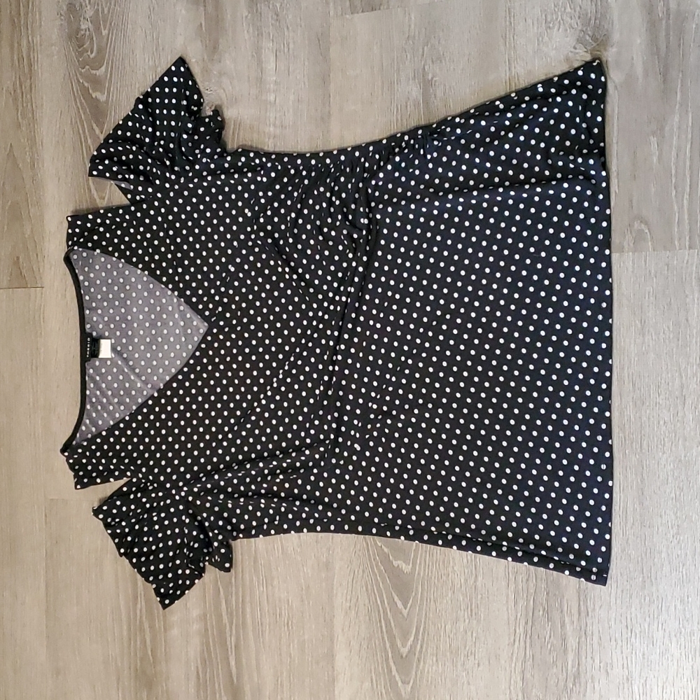 Torrid Polka-dot Cold Shoulder Top 2X